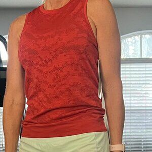 Lululemon Swiftly Breathe Muscle Tank, Size 6, Rustic Orange